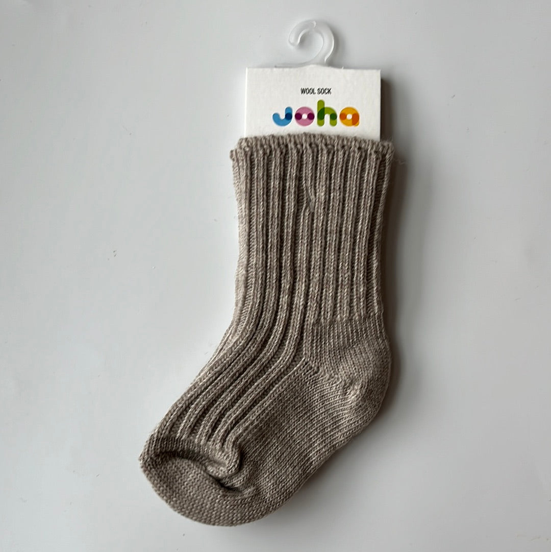 Joha - Socken aus Wolle 'Strümpfe - Beige Melange'