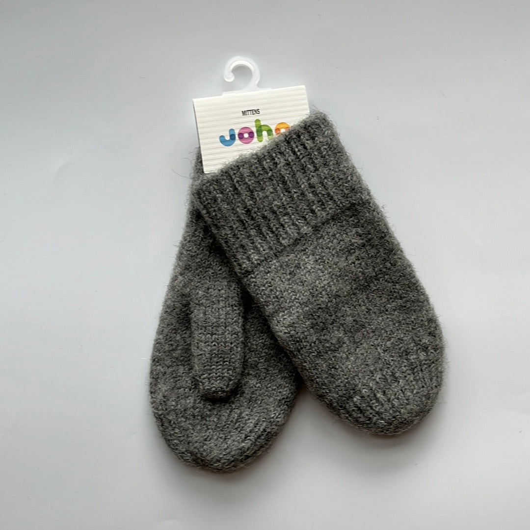 Joha - Handschuhe aus Wolle 'Mittens-Kids- Grau Melange'