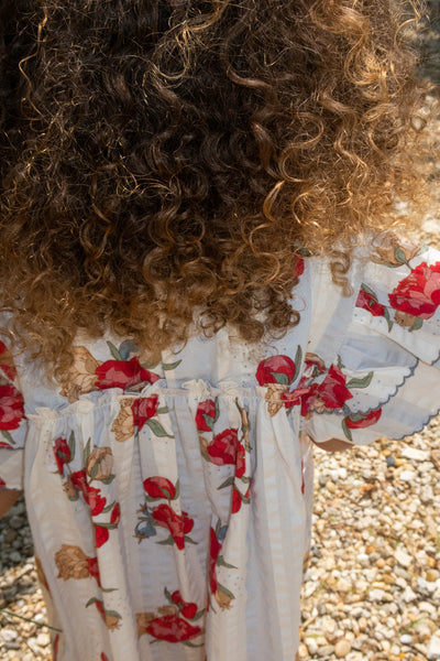 Konges Slojd - Kleid mit Blumen 'KIM DRESS - PEONY STRIPE'
