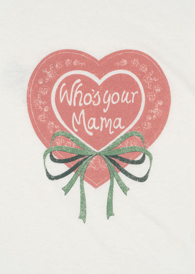 Konges Slojd - Mama T-shirt (für Kinder) 'WHO'S YOUR MAMA KIDS TEE OCS - ANTIQUE WHITE'