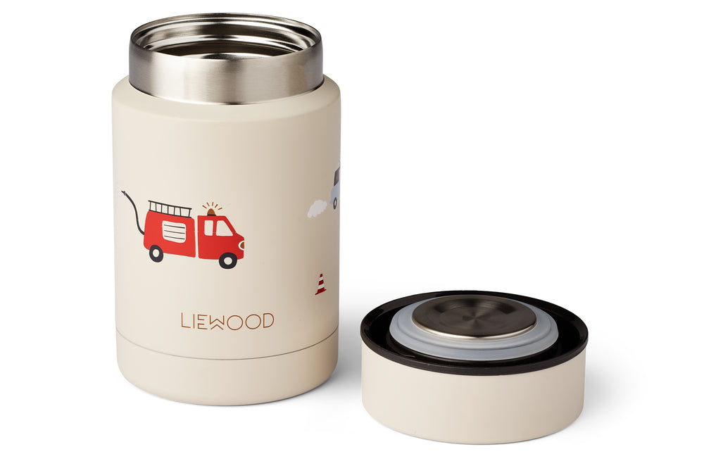 Liewood - Essensbehälter 'Nadja Food Jar - Emergency vehicle / Sandy'
