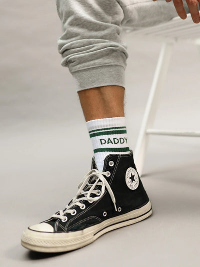 FAMVIBES - Daddy Tennis Socken 'STRIPED DADDY SOCKEN - GREEN'