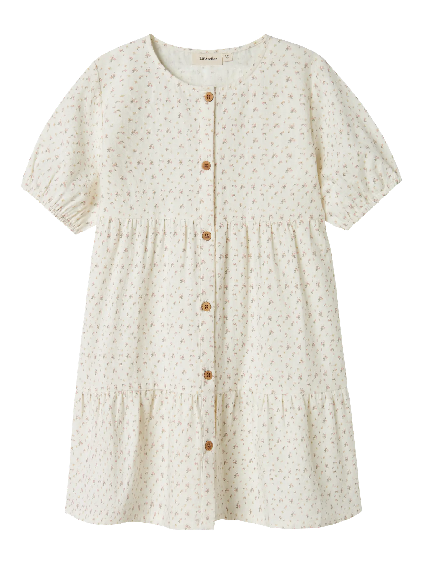 Lil Atelier - Kleid 'NBFHAILEY SS LOOSE BODY DRESS LILL - Coconut Milk'