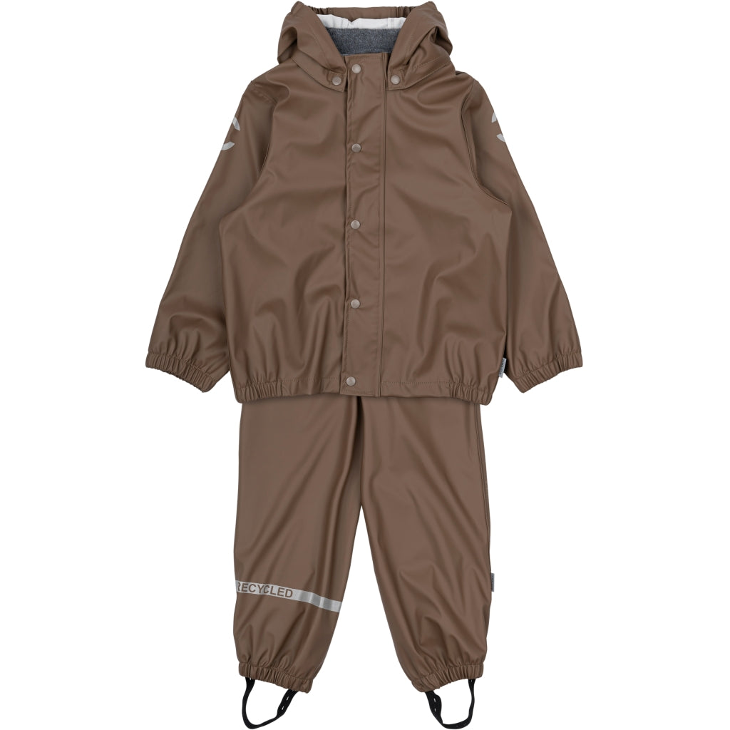 Mikk-line - Regenanzug 'PU Rain w. Susp. Recycled - Chocolate Chip'