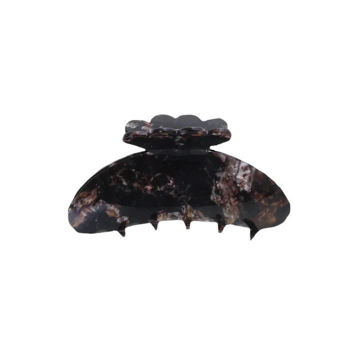 Lulue -  Mittelgrosse Haarklammer ’AGNES HAIR CLAW - BLACK MARBLE‘