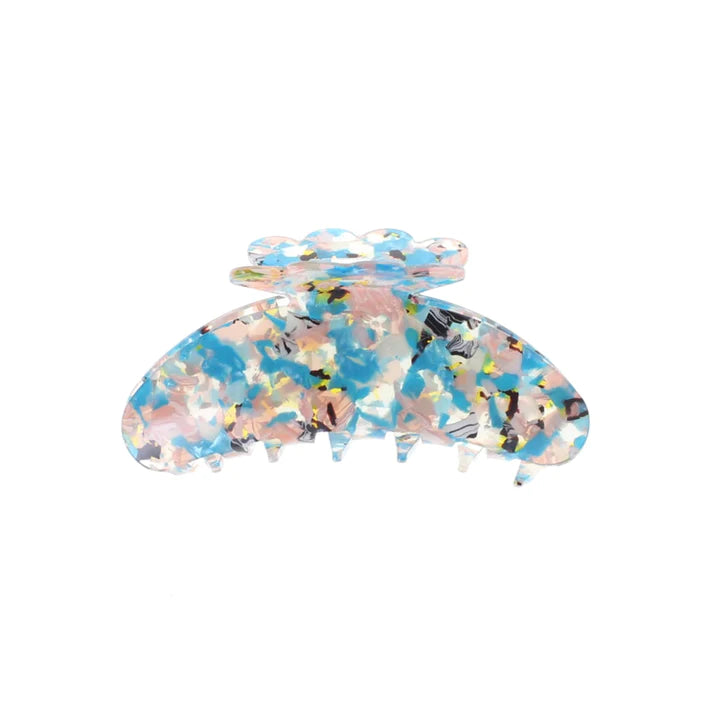 Lulue -  Grosse Haarklammer ’AGNES HAIR CLAW - TURQUOISE TERRAZZO‘