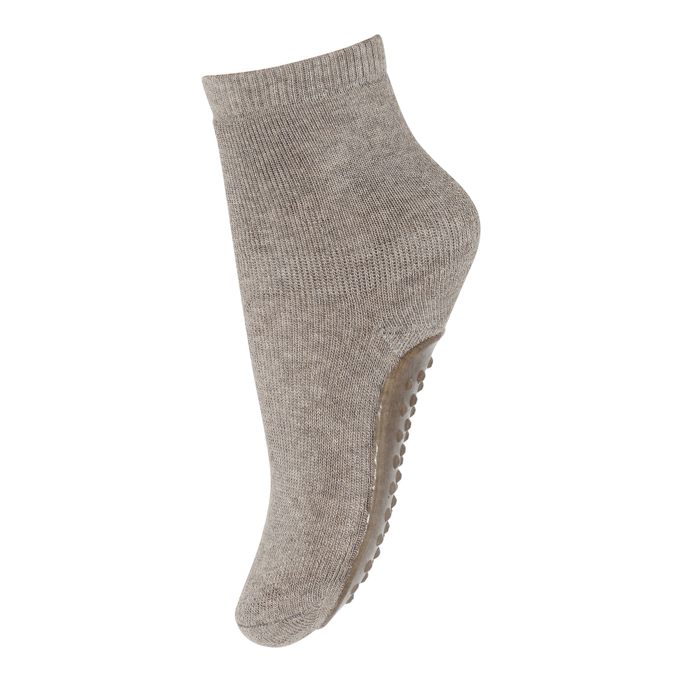 MP Denmark - Rutschfeste Socken aus Wolle 'Wool socks, anti-slip - Light Brown Melange'