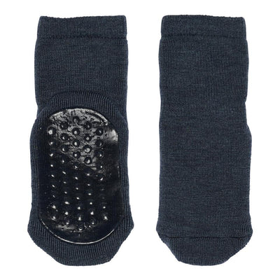 MP Denmark - Rutschfeste Socken aus Wolle 'Wool socks, anti-slip - Dark Denim Melange'