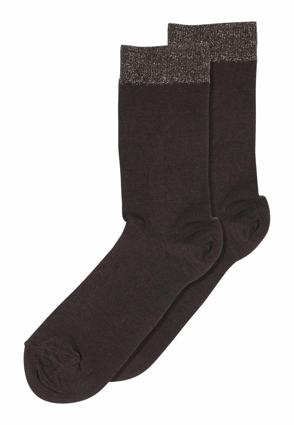 MP Denmark - Strümpfe aus Wolle/Seide 'Wool Socks - Dark Brown'