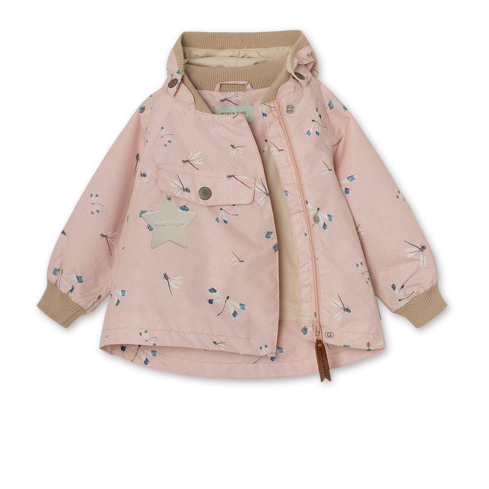 Mini A Ture - Übergangsjacke 'Wai fleece lined printed spring jacket. GRS - Print Rose Dra'