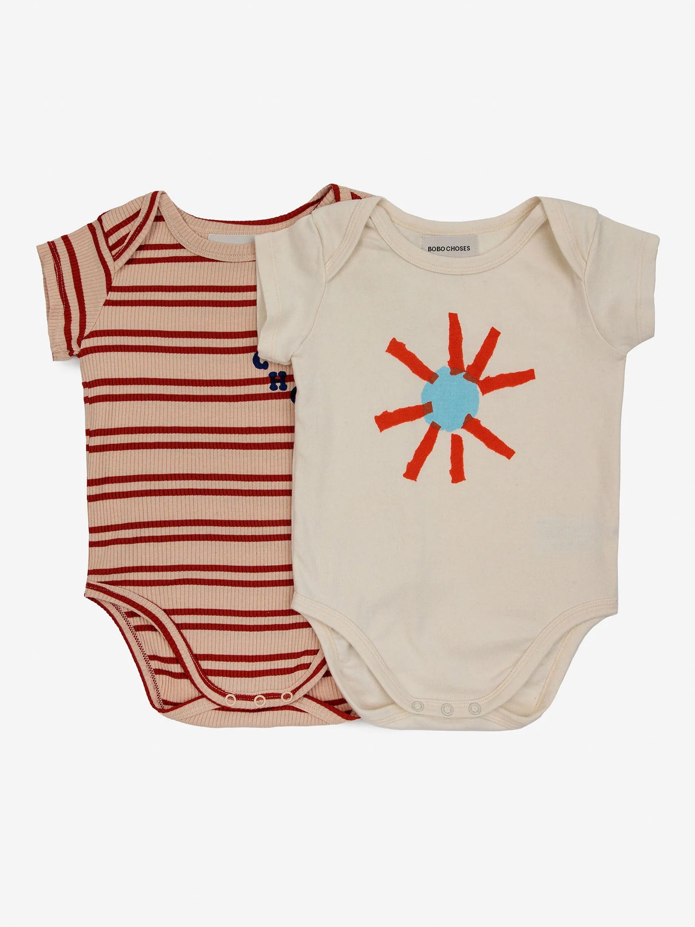 Bobo Choses - Kurzarm Body - 'Baby Sun body Pack x 2'