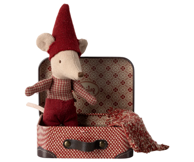 Maileg - 'Weihnachtsmaus, Baby im Koffer'