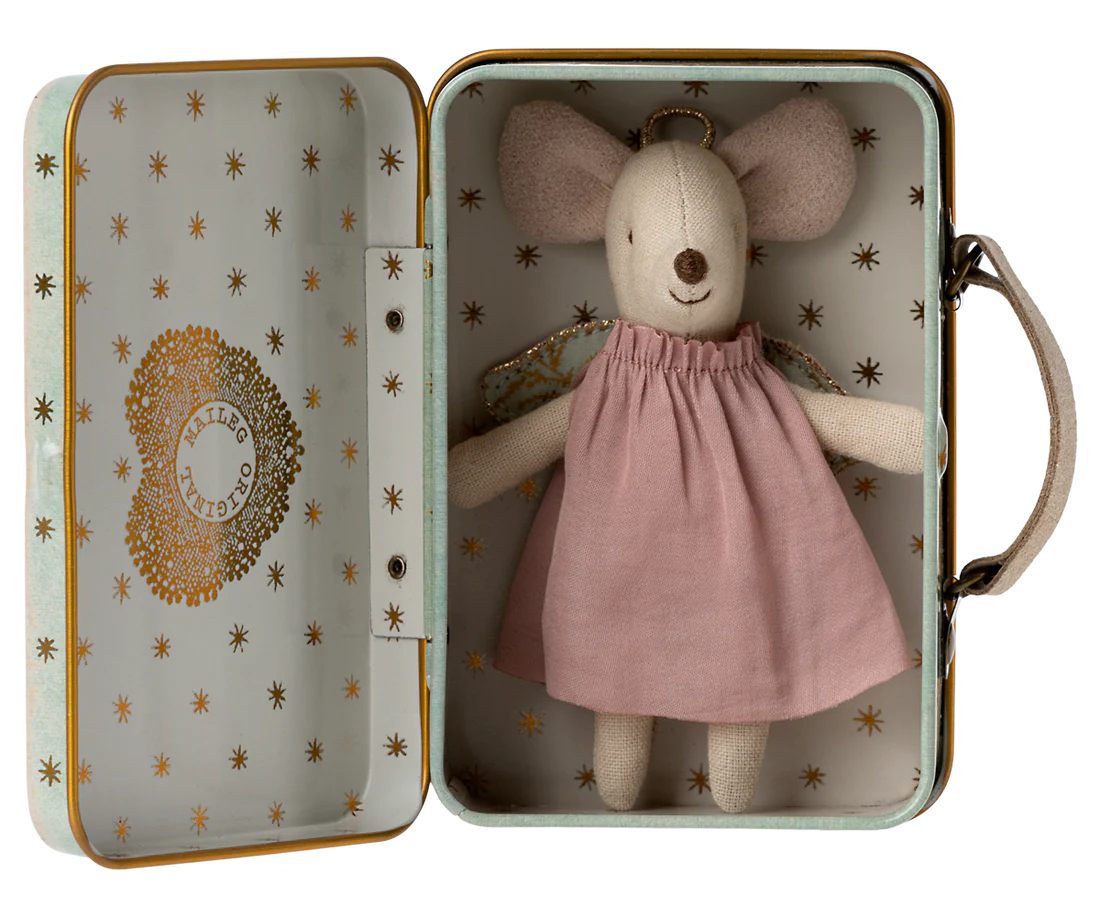 Maileg - 'Engelsmaus im Koffer, Kleine Schwester'