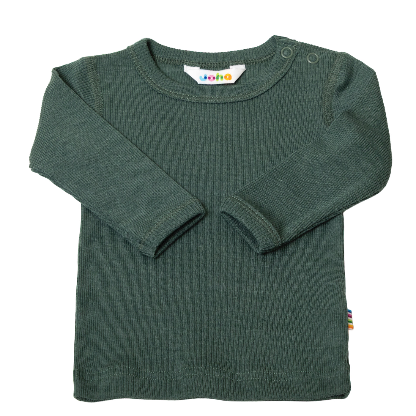 Joha - Langarmshirt aus Wolle/Seide 'Blouse w/ long sleeves - Dark Green'