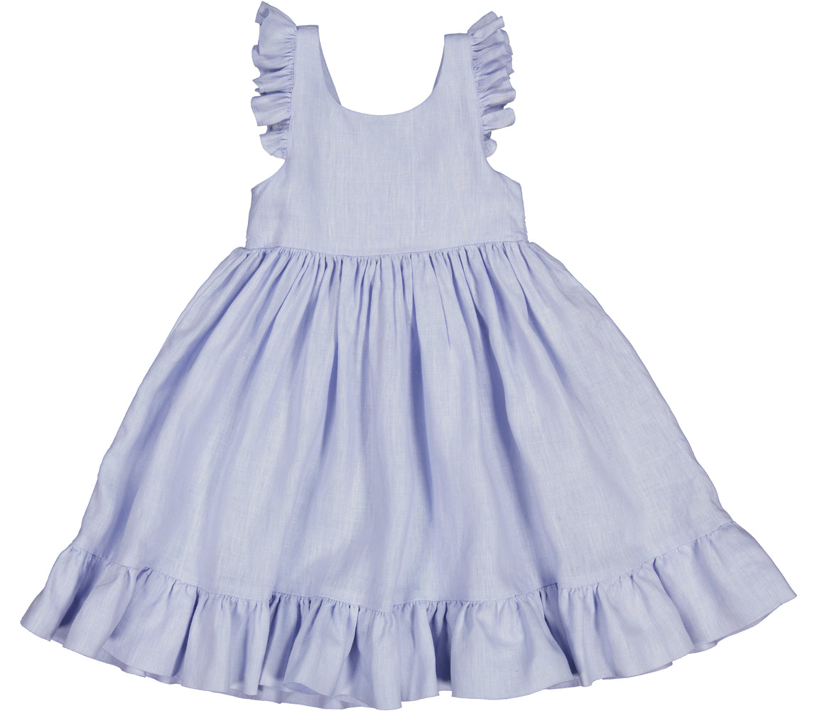 Marmar - Kleid 'Danita Frill, Linen - Blue Mist'