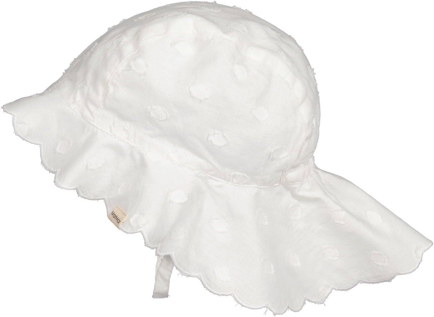 MarMar - Sonnenhut ' Alba Baby L, Dobby Dots, accessories, Baby -  Gentle White'