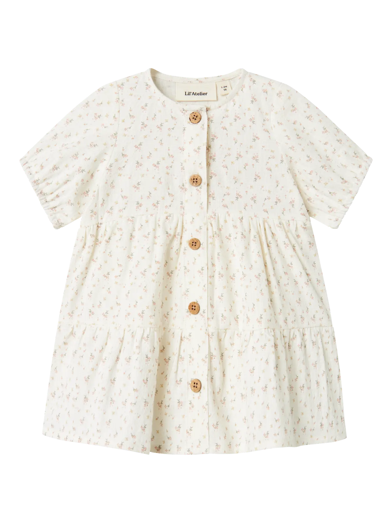 Lil Atelier - Kleid 'NBFHAILEY SS LOOSE BODY DRESS LILL - Coconut Milk'