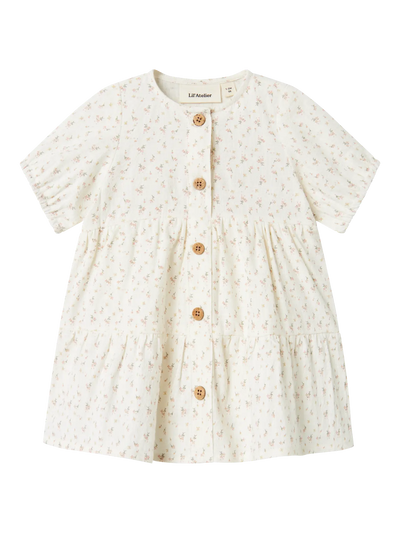 Lil Atelier - Kleid 'NBFHAILEY SS LOOSE BODY DRESS LILL - Coconut Milk'