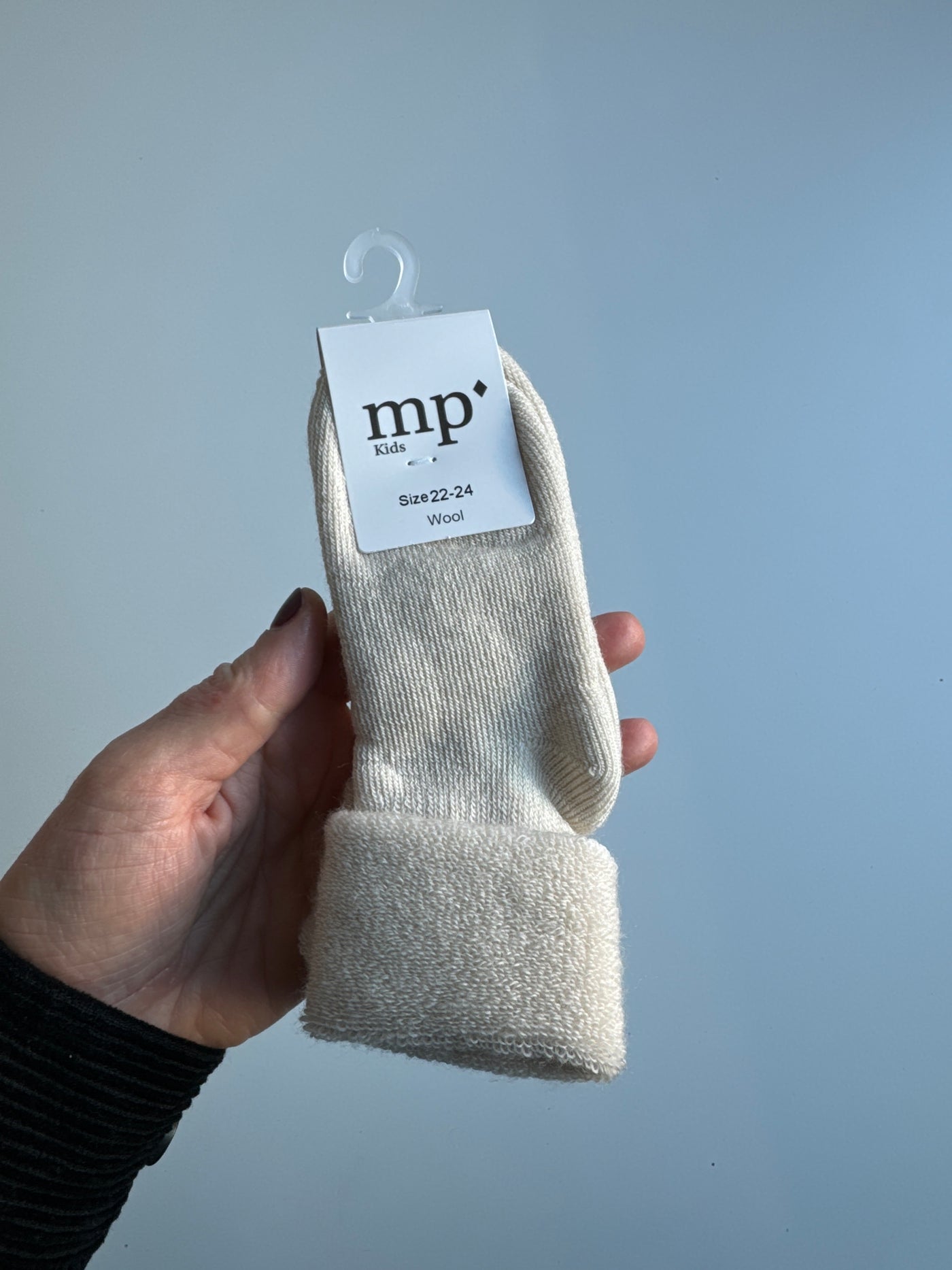MP Denmark - Strümpfen aus Wolle 'Wool baby socks - Ecru'