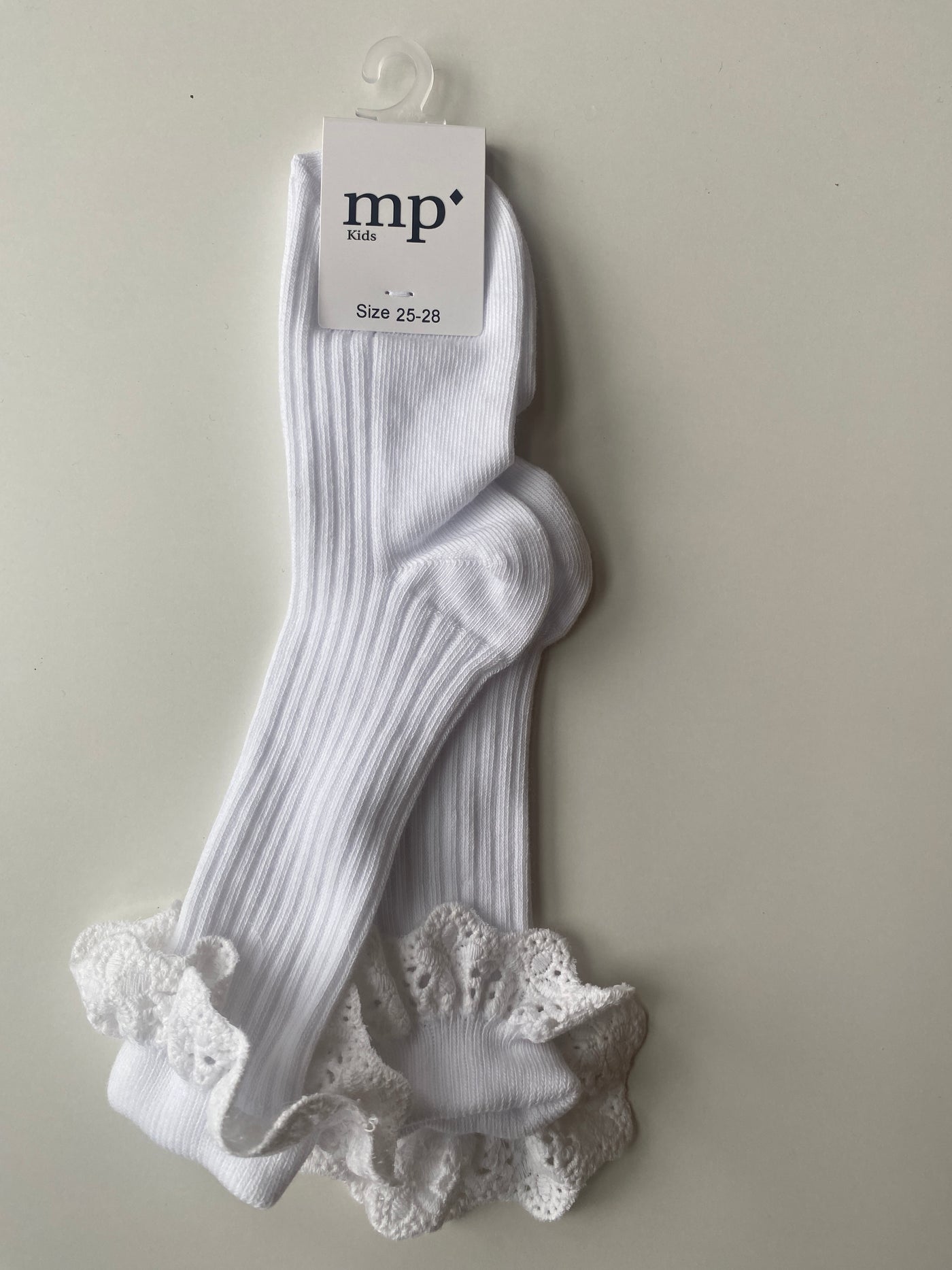 MP Denmark - Strümpfe mit Rüschen 'Lisa socks, lace - White'
