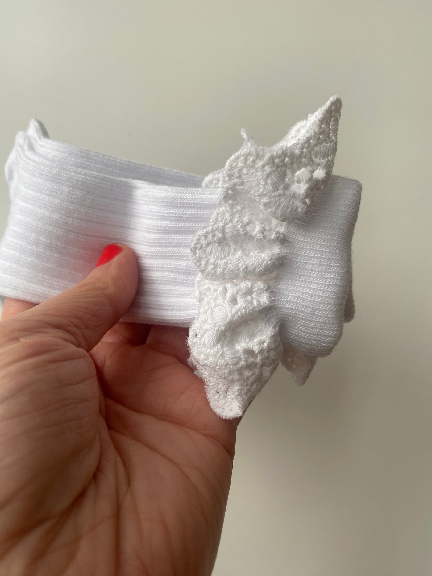 MP Denmark - Strümpfe mit Rüschen 'Lisa socks, lace - White'