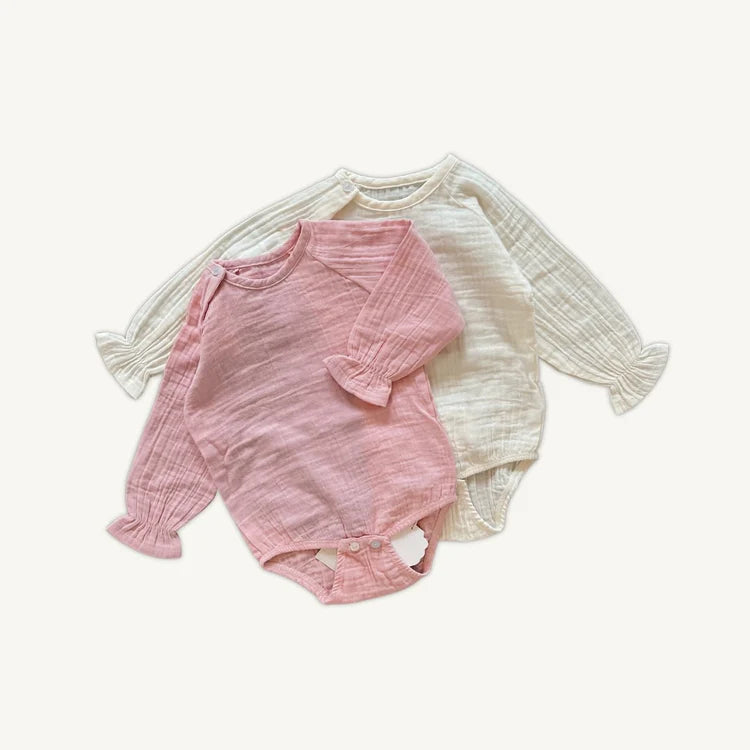 Okker-Gokker - Body aus Muslin 'MUSLIN BABY BODY/ROMPER - MILKBOY ROSE MATCH'