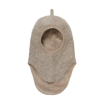 Huttelihut - Schlupfmütze als Dino 'Balaclava Triangles Wool - Camel Melange'