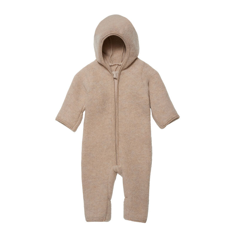 Huttelihut - Overall ohne Ohren 'Pram Suit Cotton Fleece - Camel Melange'