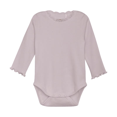 Huttelihut - Langarmbody 'Body LS Rib - Cloud Gray'
