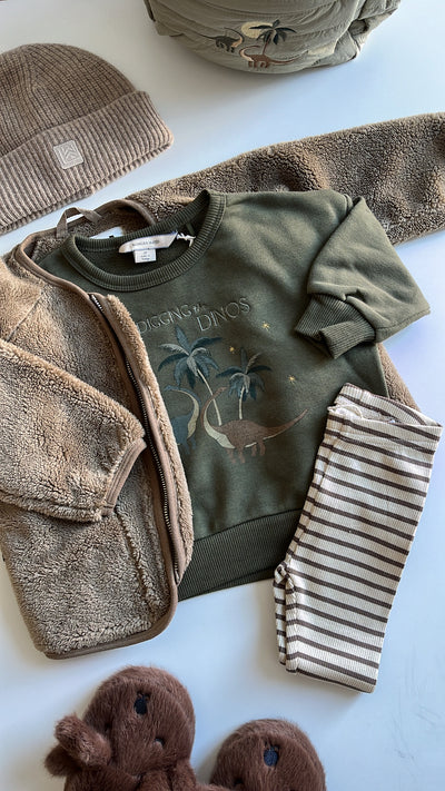 Konges Slojd - Sweatshirt mit Dinos 'LOU SWEAT SHIRT OCS - KALAMATA'