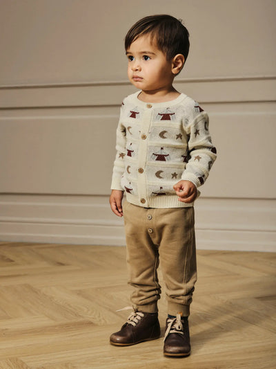 Lil Atelier - Cardigan mit Muster 'NBMLAMAI LS KNIT CARD LIL- Turtledove'