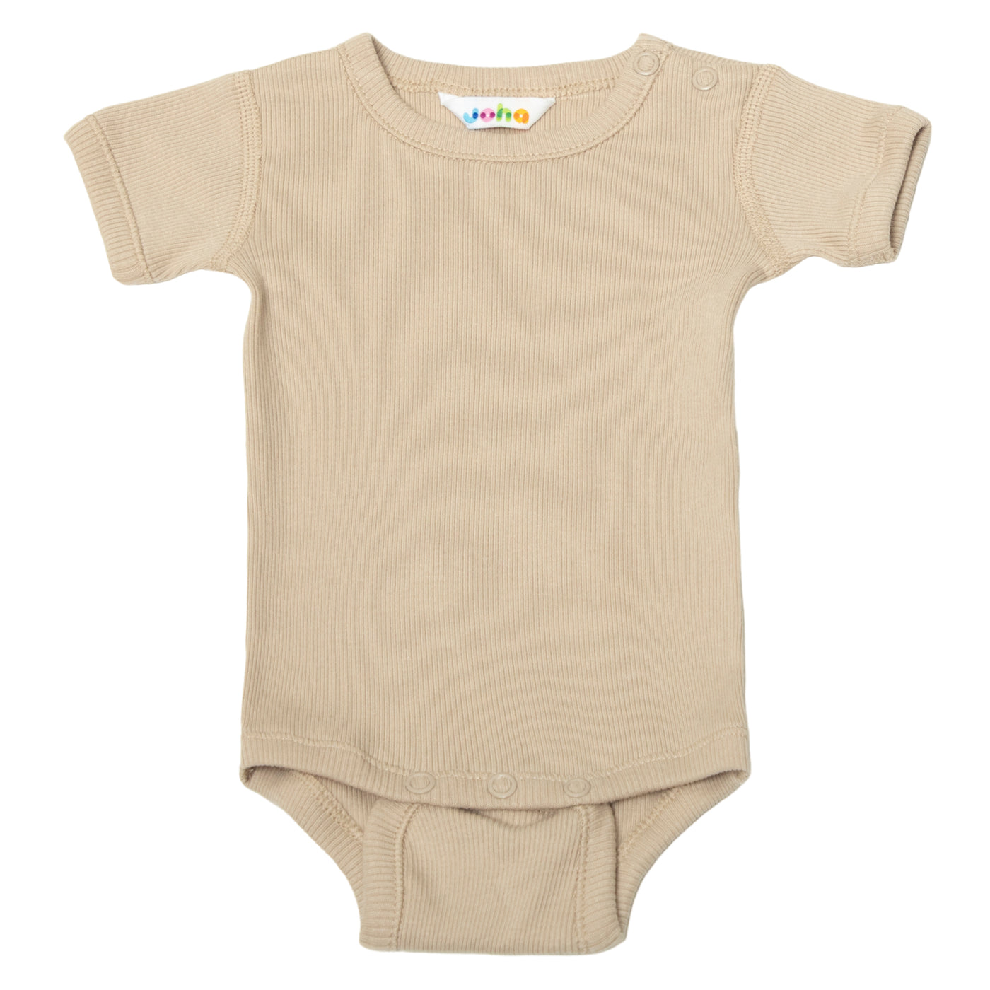 Joha - Kurzarm Body aus Baumwolle - 'Body w/ short sleeves - Beige'