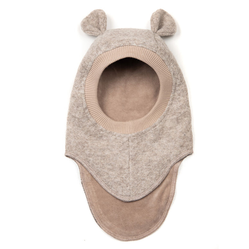 Huttelihut - Kinder Schlupfmütze aus Wolle 'Balaclava Ears Wool 3001 PLYS - Camel'