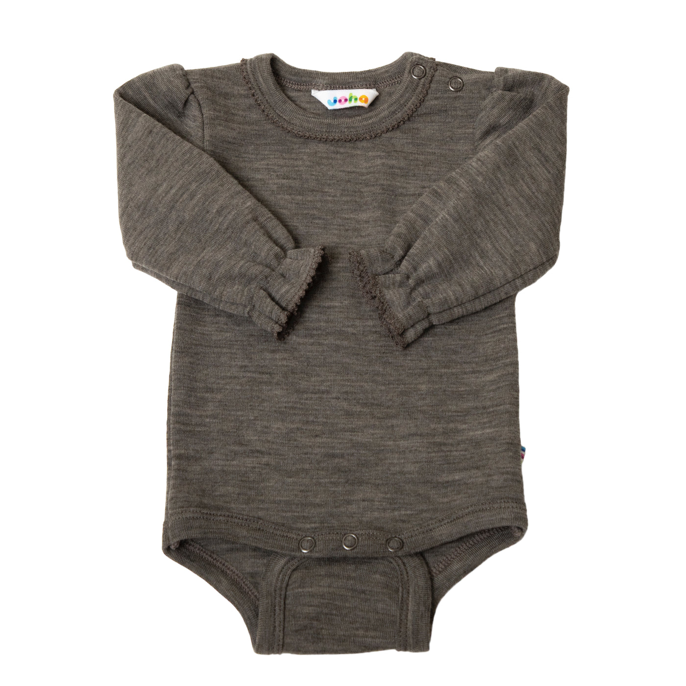 Joha - Body aus Wolle 'Body with l/s and puff - Sesame Melange'