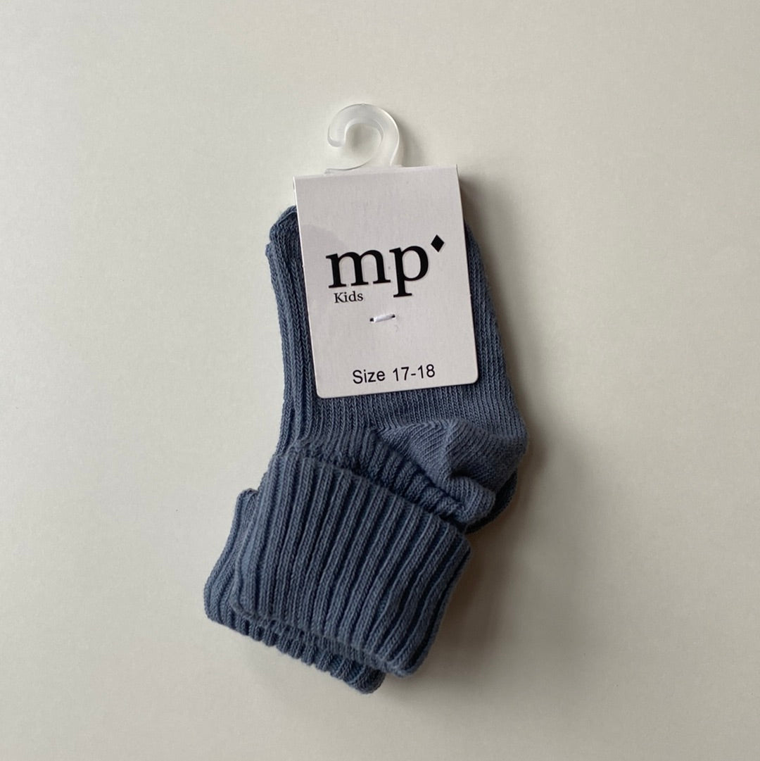 MP Denmark - Socken aus Baumwolle 'Cotton rib baby socks - Stone Blue'