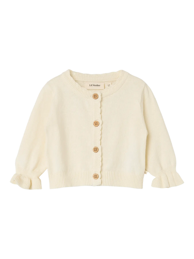 Lil Atelier - Cardigan 'NBFFAUCI FIA LS SHORT KNIT CARD LIL - Coconut Milk'