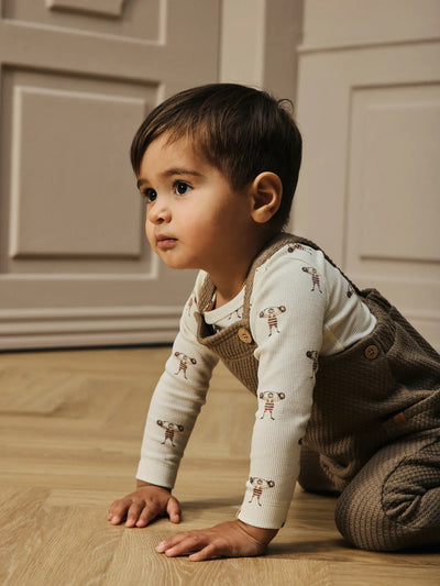 Lil Atelier - Langarm Body mit Gewichtheber'NBMLAVO ENK LS SLIM BODY LIL- Turtledove/STRONG MAN'