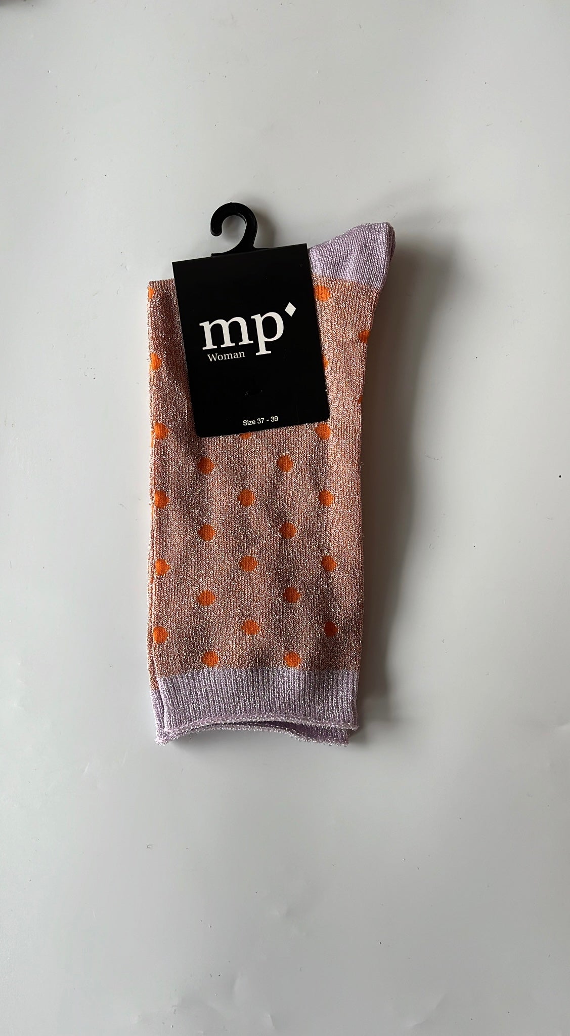 MP Denmark - Strümpfe mit Glitzer Punkten 'Donna glitter socks - Muskmelon'