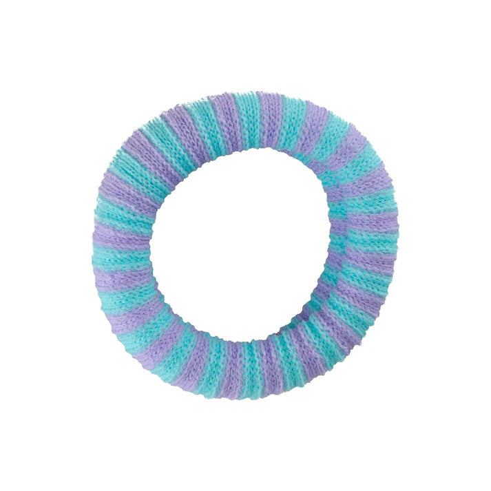 Lulue - Dickes Haargummi mit Streifen 'EA HAIR TIE - PALE BLUE/PURPLE'