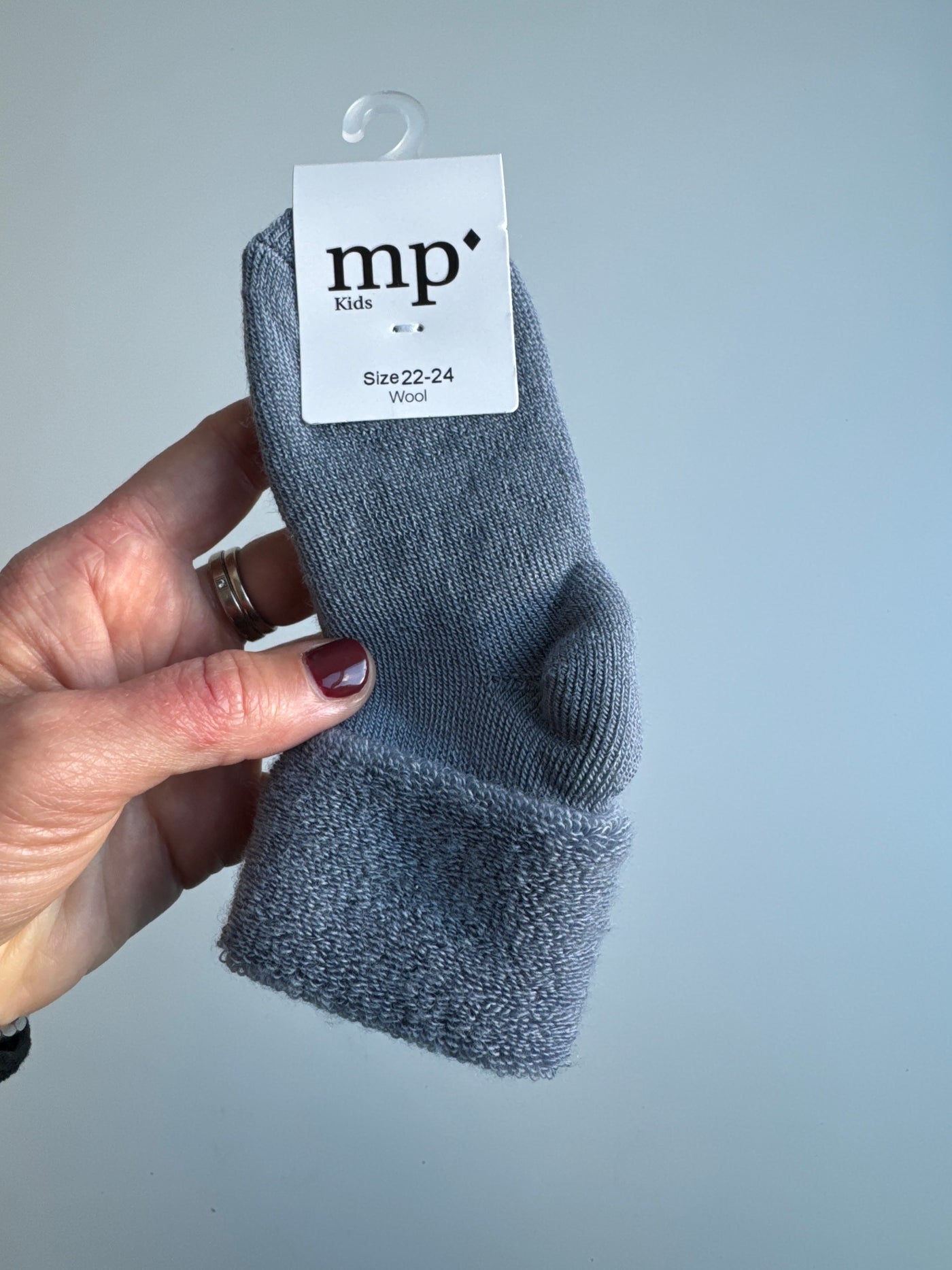 MP Denmark - Strümpfen aus Wolle 'Wool baby socks - Stone Blue'