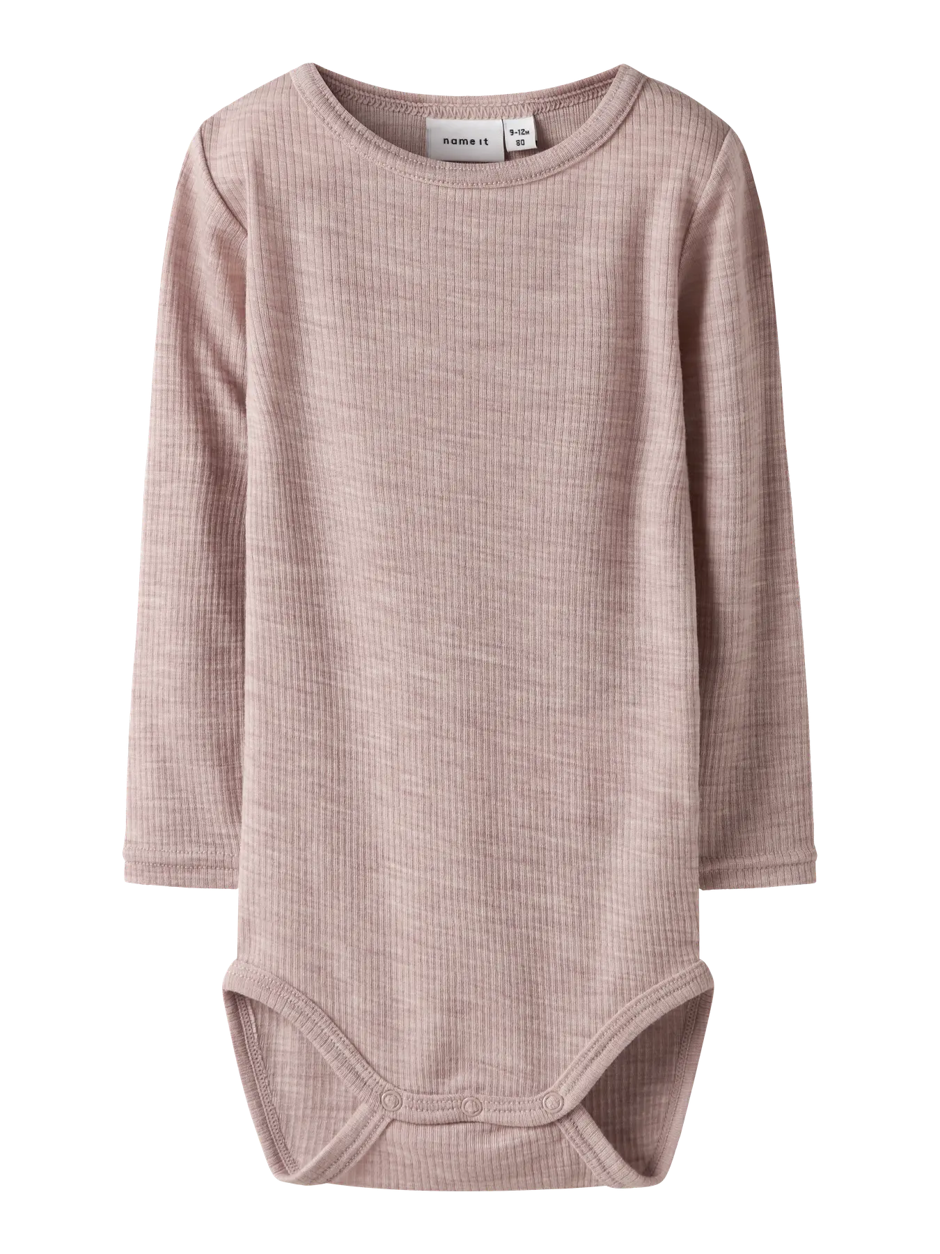 Name it - Langarmbody aus Wolle NBNWAX WOOL RIB LS BODY NOOS- Shadow Gray'