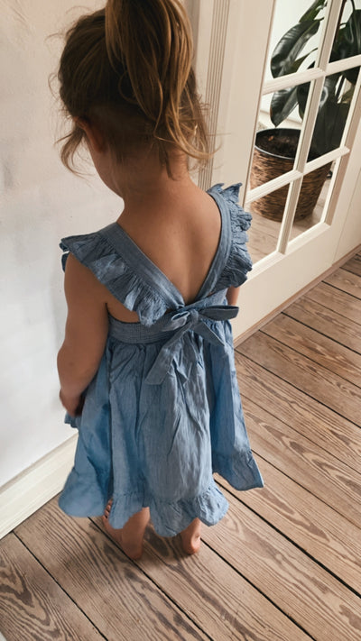 Marmar - Kleid 'Danita Frill, Linen - Blue Mist'