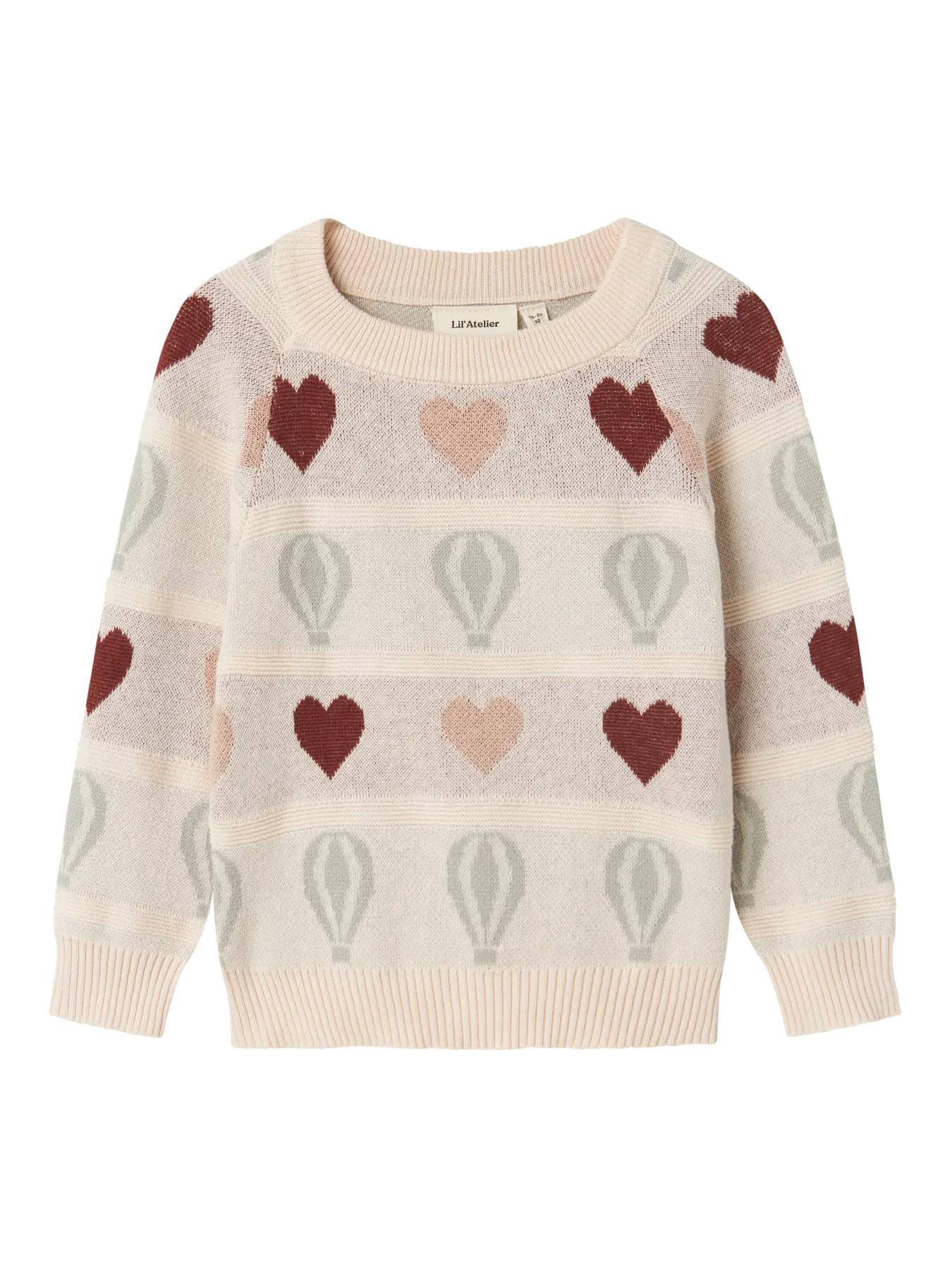 Lil Atelier - Pullover 'NMFLAMAI KIS LS KNIT LIL - Pastel Parchment'
