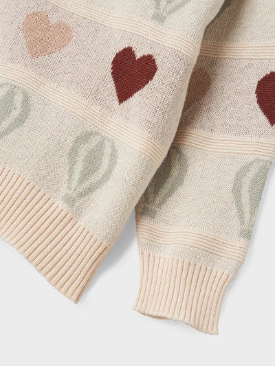 Lil Atelier - Pullover 'NMFLAMAI KIS LS KNIT LIL - Pastel Parchment'