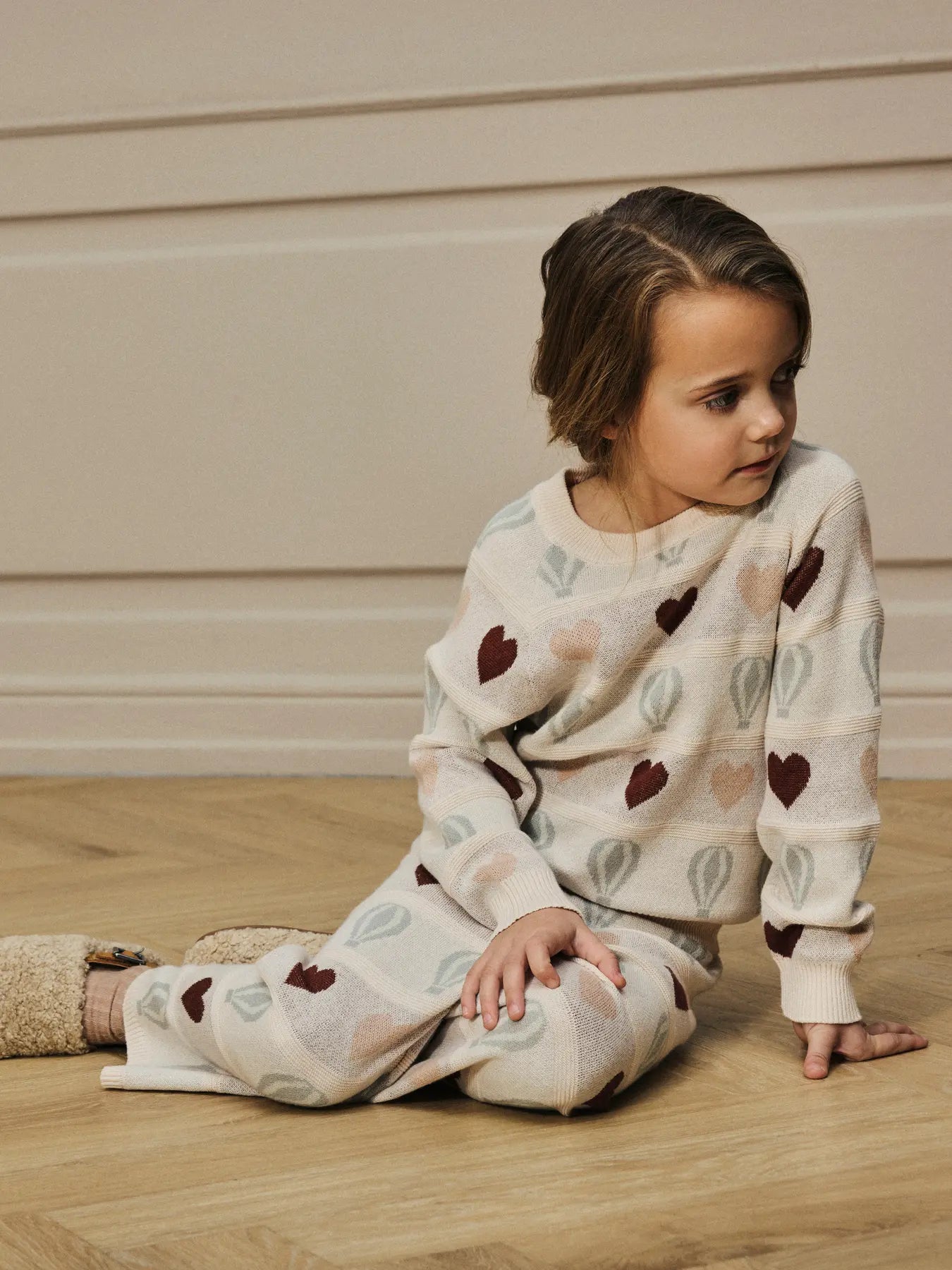 Lil Atelier - Pullover 'NMFLAMAI KIS LS KNIT LIL - Pastel Parchment'