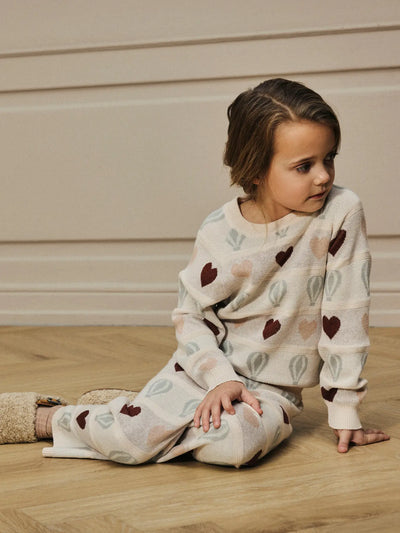 Lil Atelier - Pullover 'NMFLAMAI KIS LS KNIT LIL - Pastel Parchment'