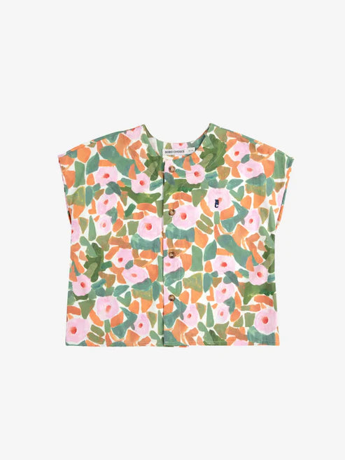 Bobo Choses - Hemd mit Blumen 'Floral all over woven shirt'
