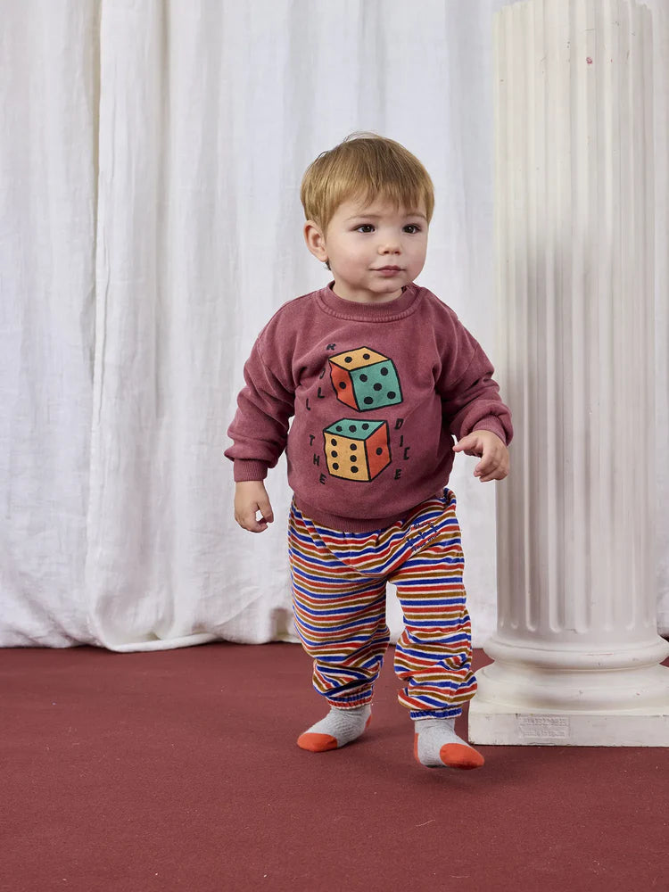 Bobo Choses - Sweatshirt mit Würfel 'Roll The Dice sweatshirt - BROWN'