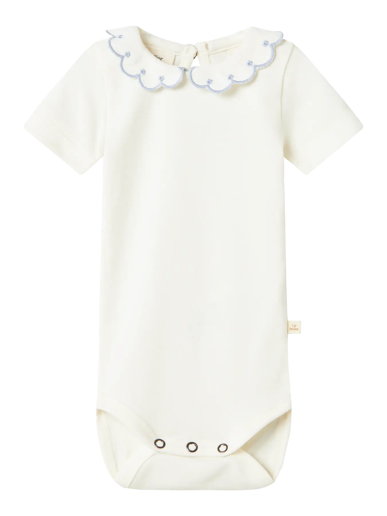 Lil Atelier - Kurzarm Body 'NBFFUNDO SS SLIM BODY LIL - Coconut Milk ZEN BLUE'