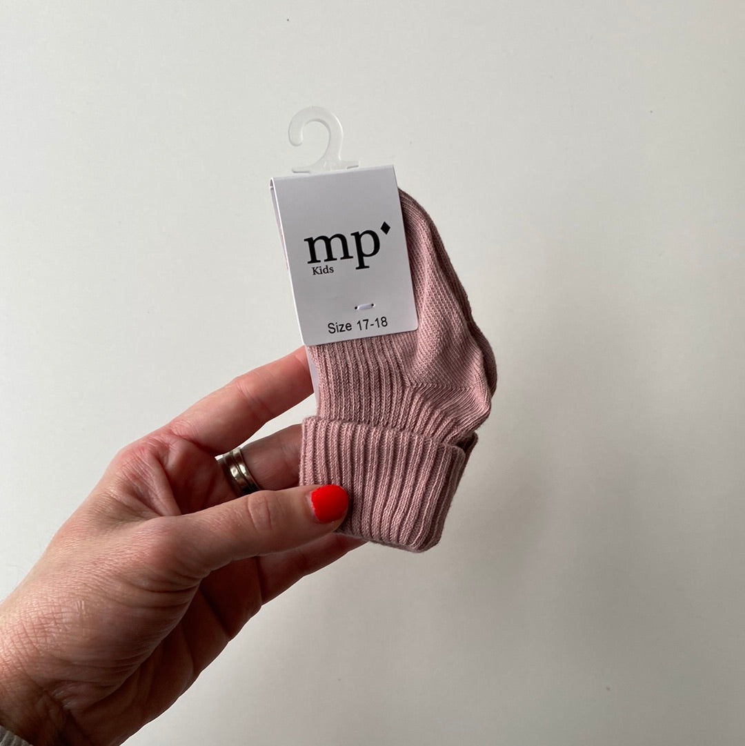 MP Denmark - Socken aus Baumwolle 'Cotton rib baby socks - Wood Rose'